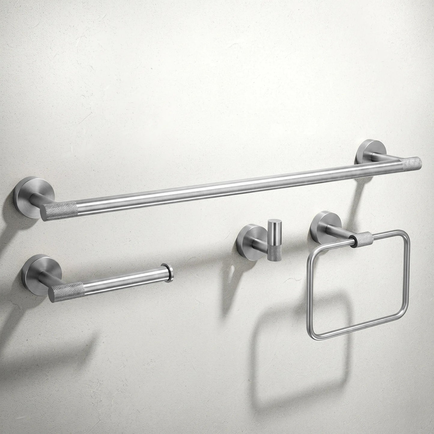 Badezimmer-Accessoire-Set GRID Brush Nickel 4-teilig  4