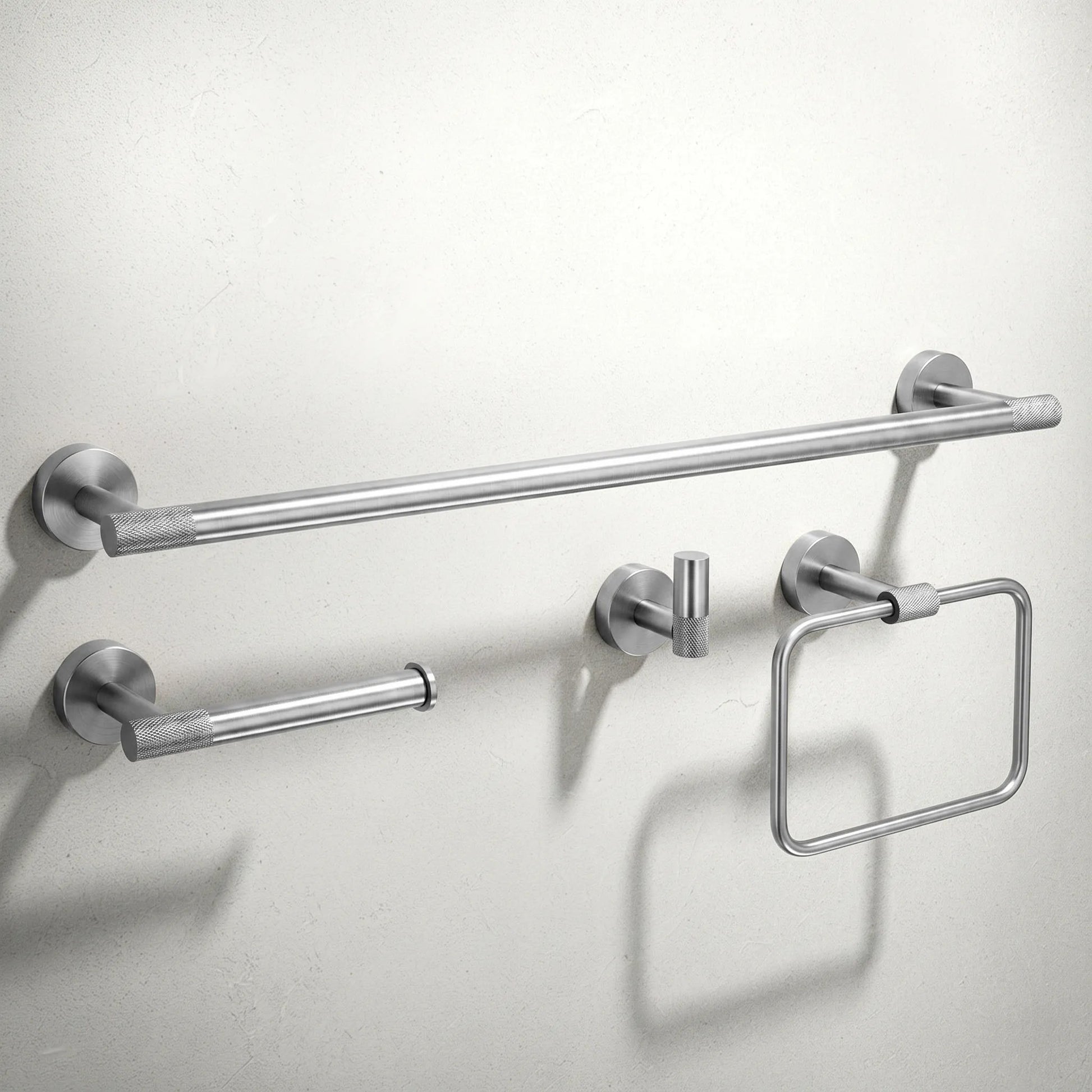 Badezimmer-Accessoire-Set GRID Brush Nickel 4-teilig  4
