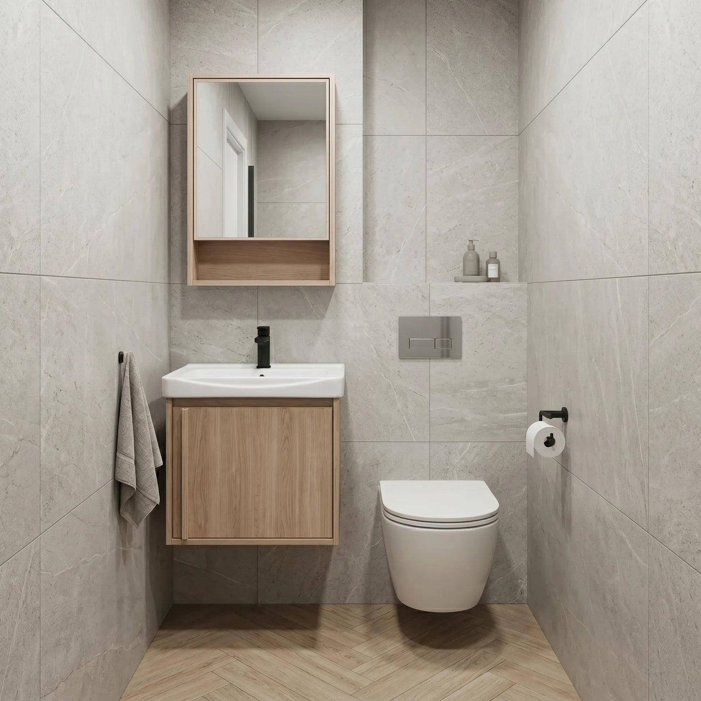Badezimmermöbel-Set mit Waschbecken Gama T25023 BXM 50CM  4