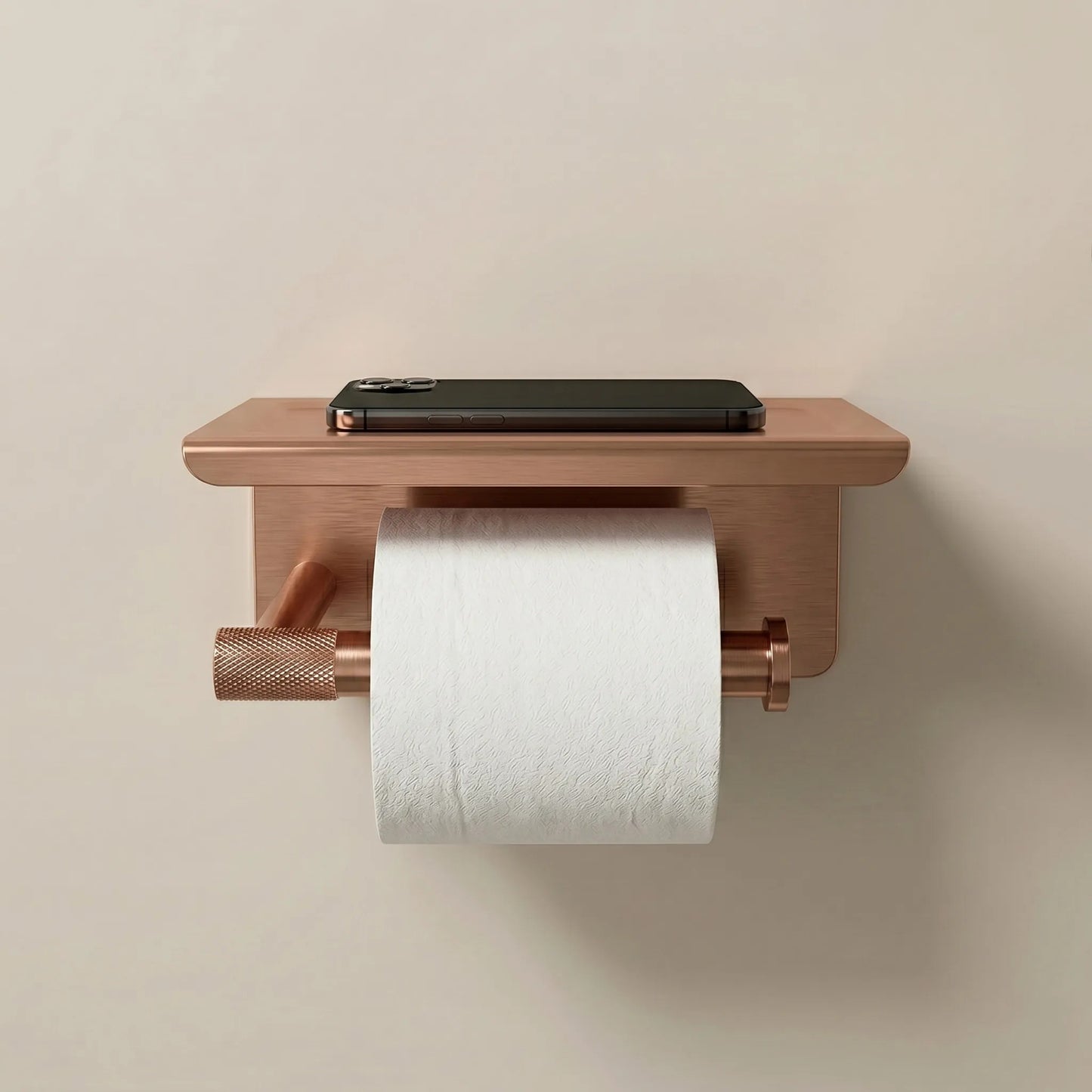 Toilettenpapierhalter mit Ablage 6613 Modern Copper Brush  4