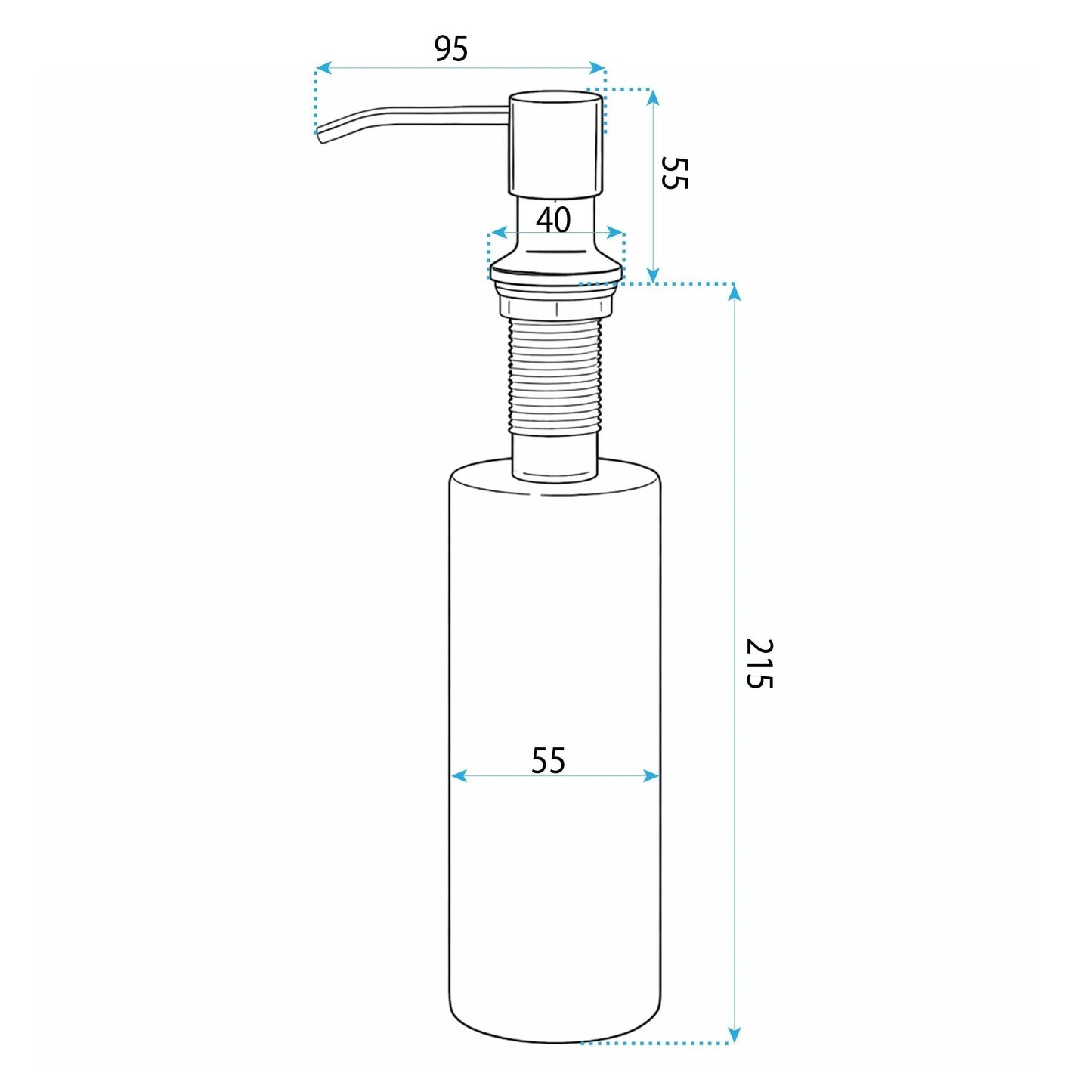 Rea Spülbeckenspender LON Brush Nickel  4