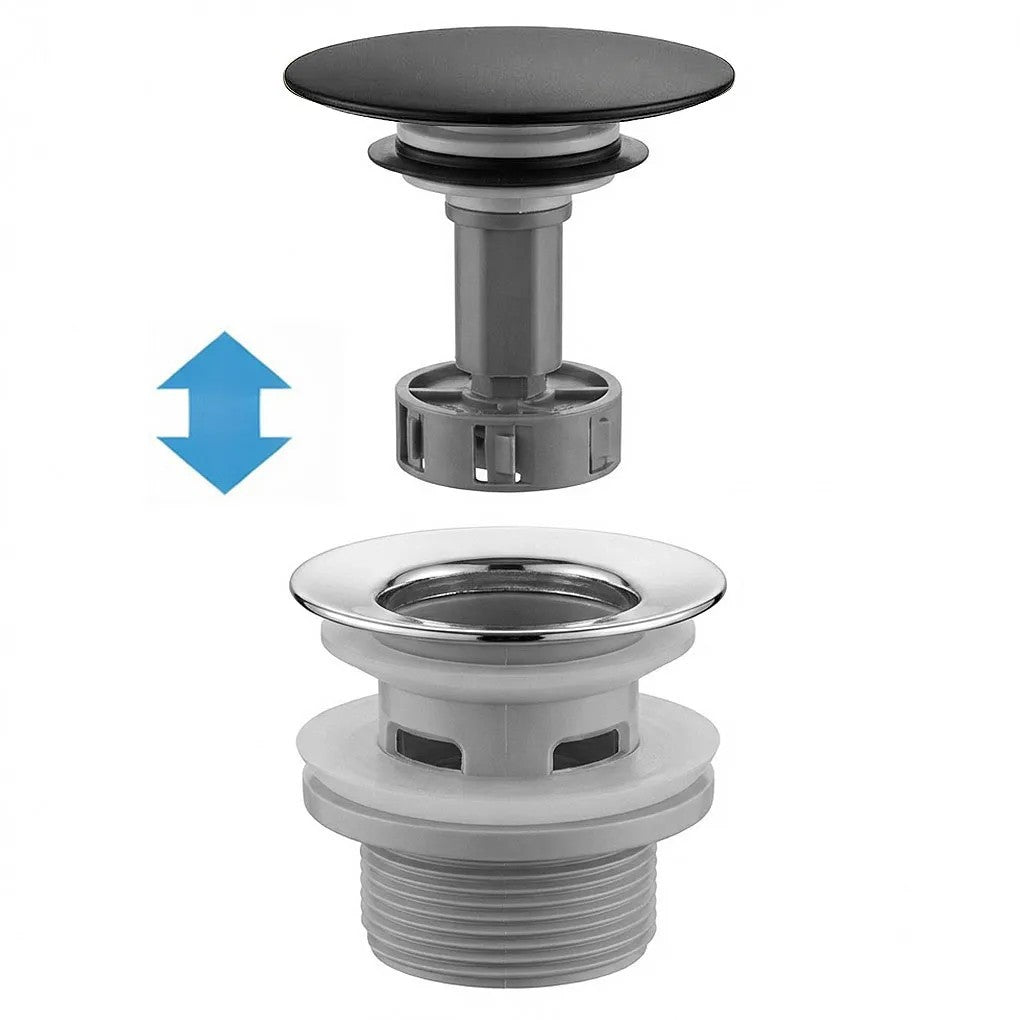 Waschbecken-Siphon Klik-Klak Universal REA Flow Black  4