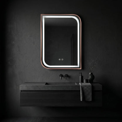 Spiegel LED ZONE 70x50 BRUSH ROSE GOLD  4