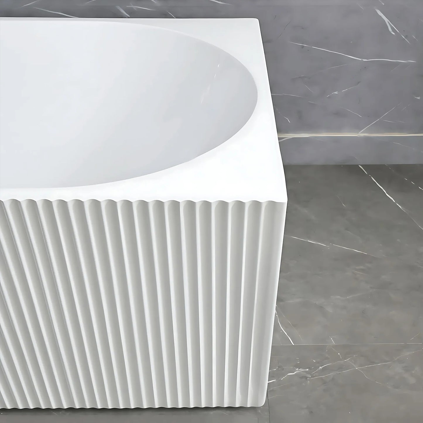 Acryl Eckbadewanne WENUS RIGHT 170 Gebürstete Kupfer Stöpselabdeckung 4