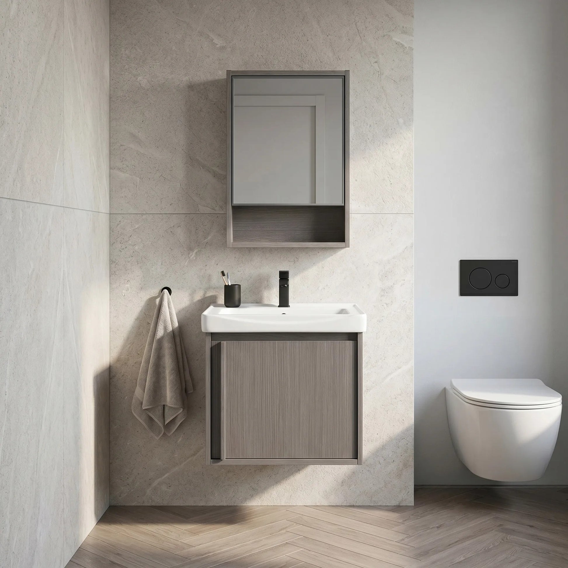 Badezimmermöbel-Set mit Waschbecken Gama T25023 KJM 50CM  4