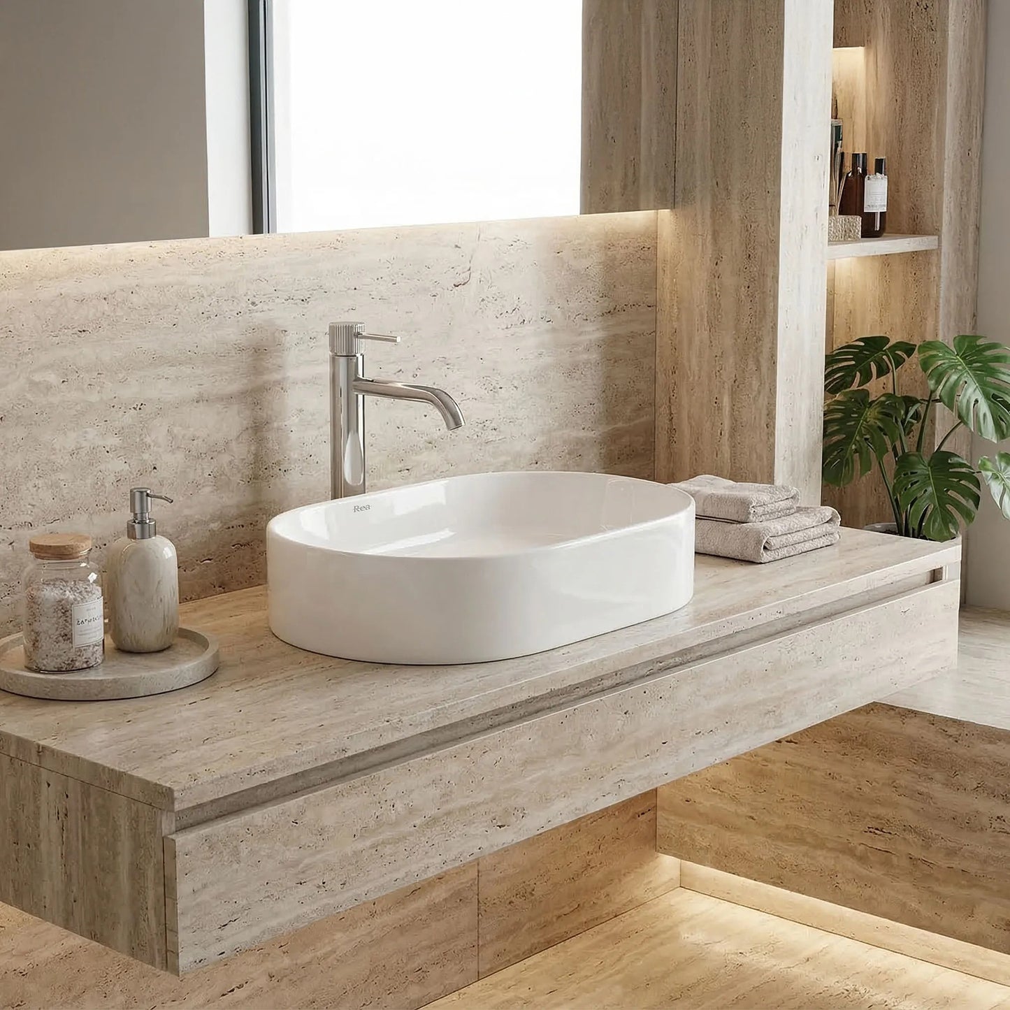 Aufsatzwaschbecken Rea Nadia 46  4