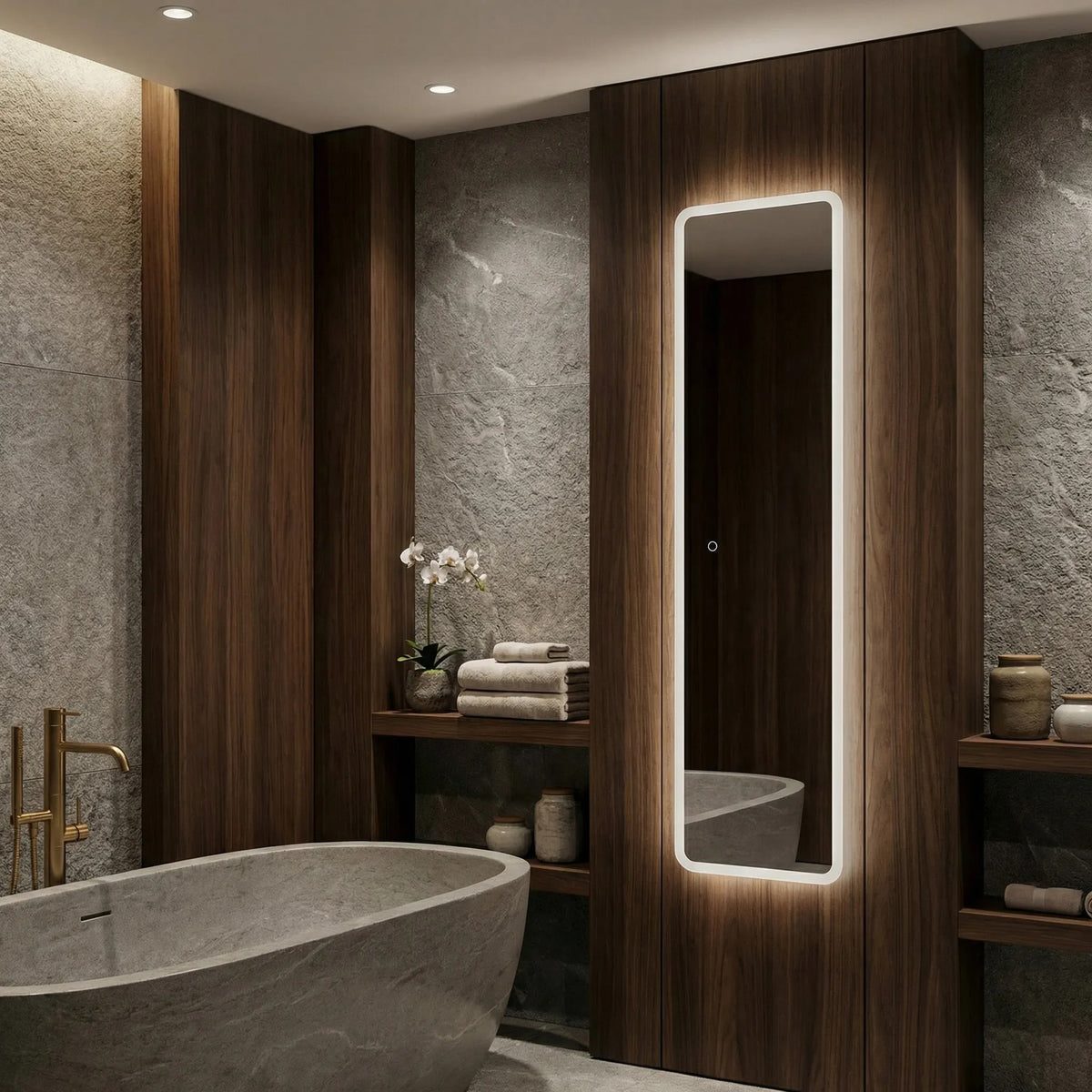 Spiegel LED 150x50cm MOL-SQ  4