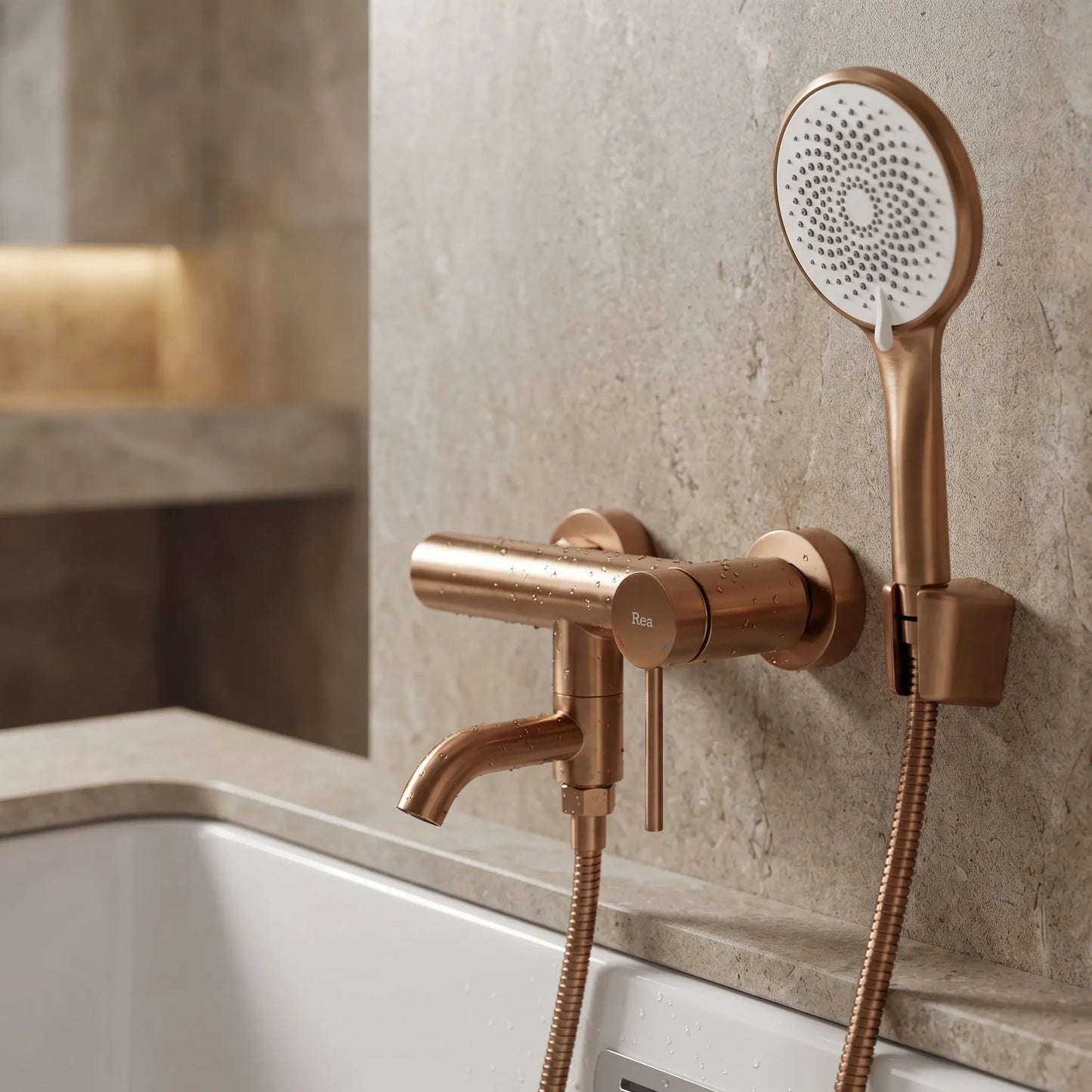Wannenarmatur Rea Clif Brushed Copper  4