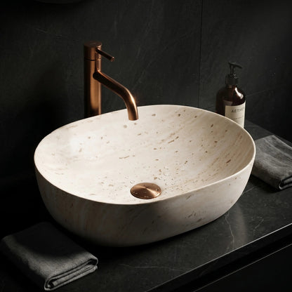 Aufsatzwaschbecken Rea Amelia Travertine Classic 48  4
