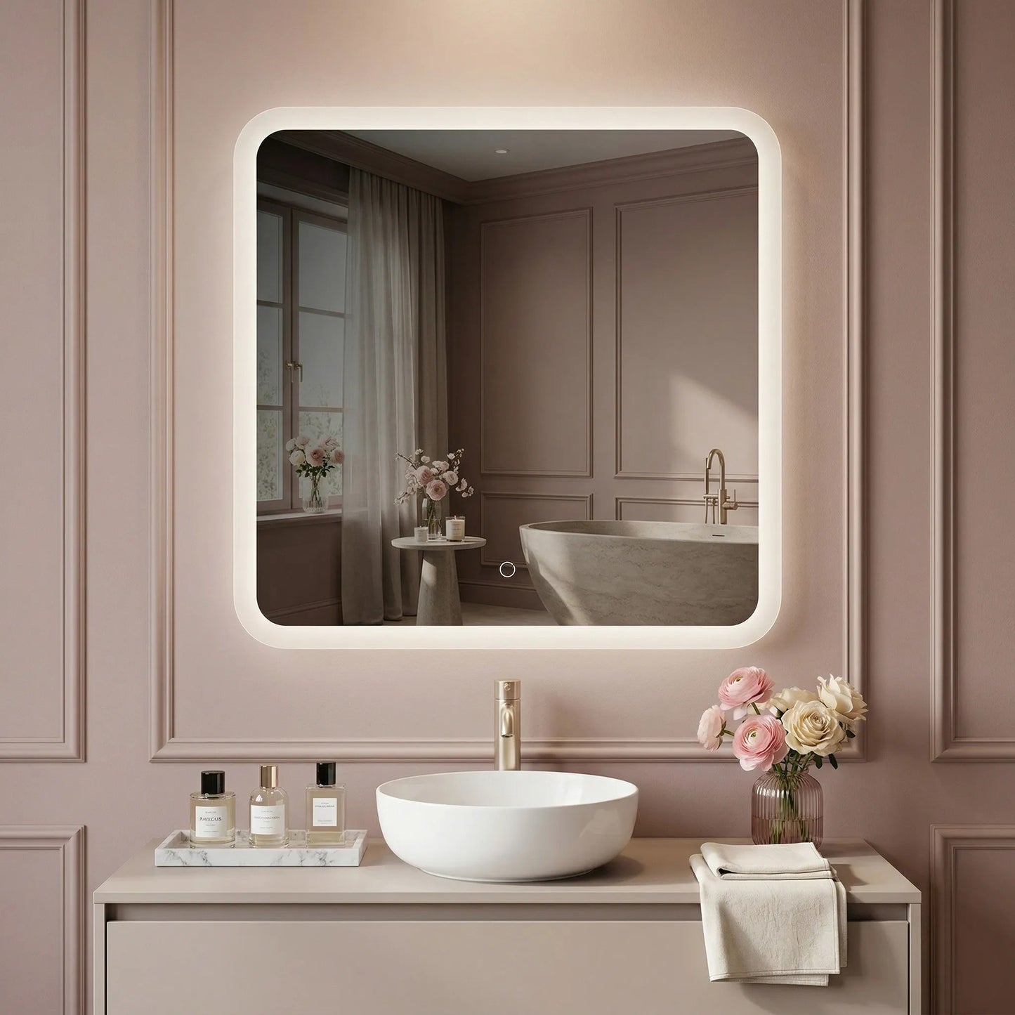Spiegel LED 70x70cm TOP-2  4