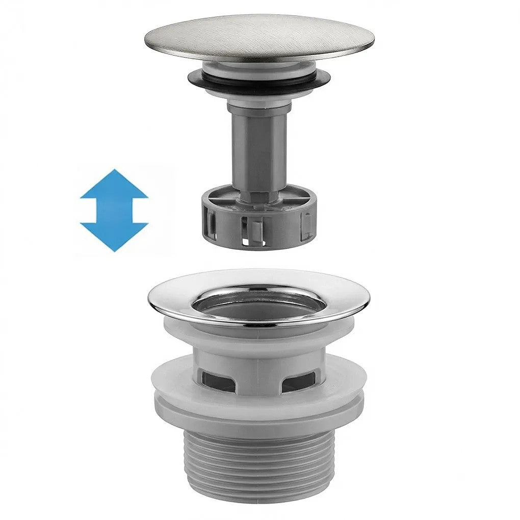 Waschbecken-Siphon Klik-Klak Universal REA Flow Brush Nickel  4