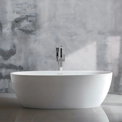 Freistehende Acrylbadewanne ROMA  170 Schwarze Stöpselabdeckung 4