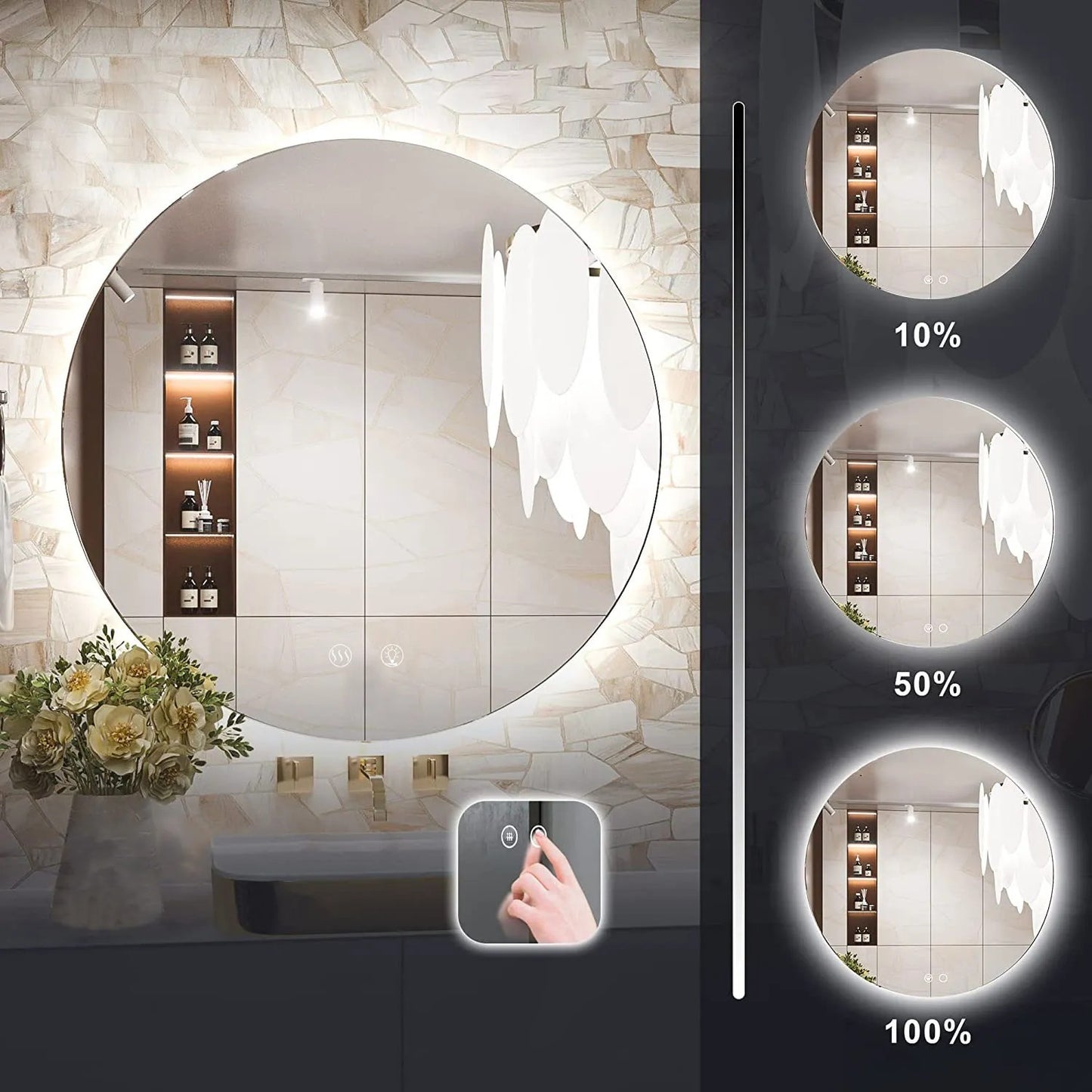 Spiegel LED 70cm HZJ070  4