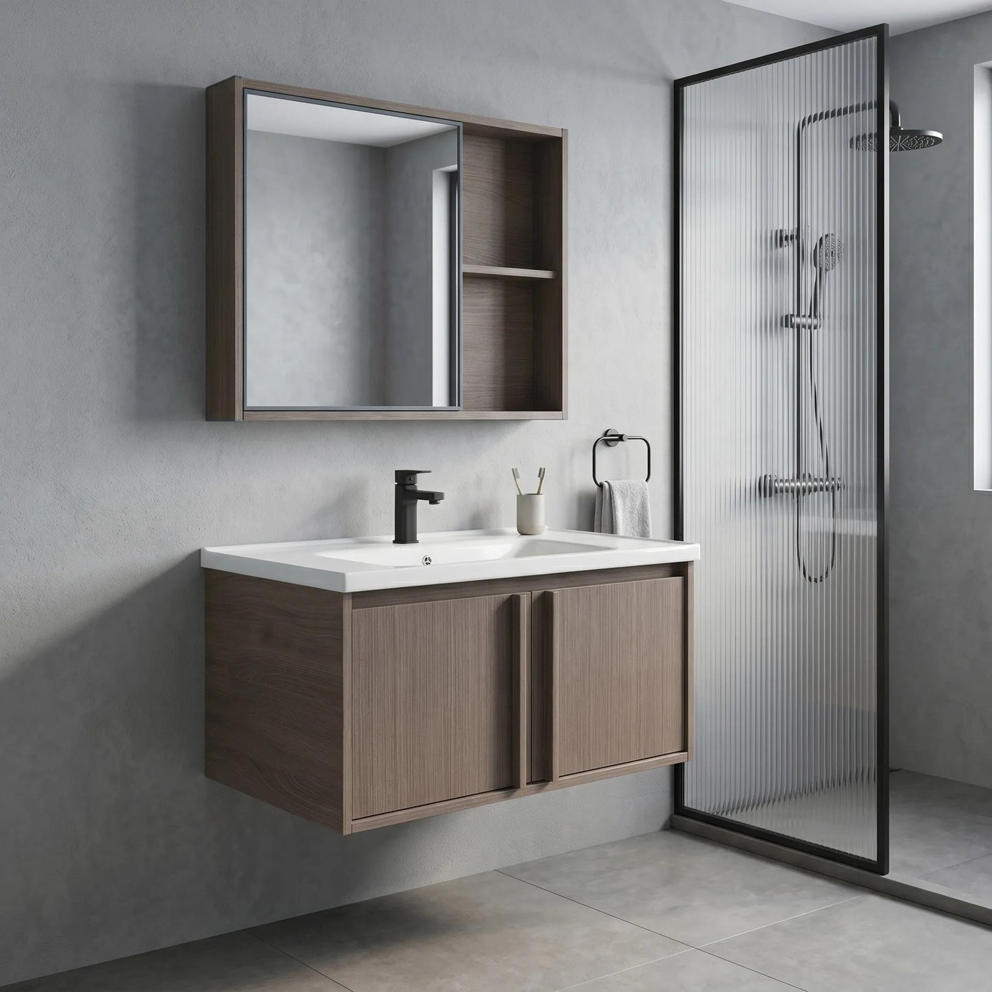 Badezimmermöbel-Set mit Waschbecken Gama T25023 KJM 80CM  4