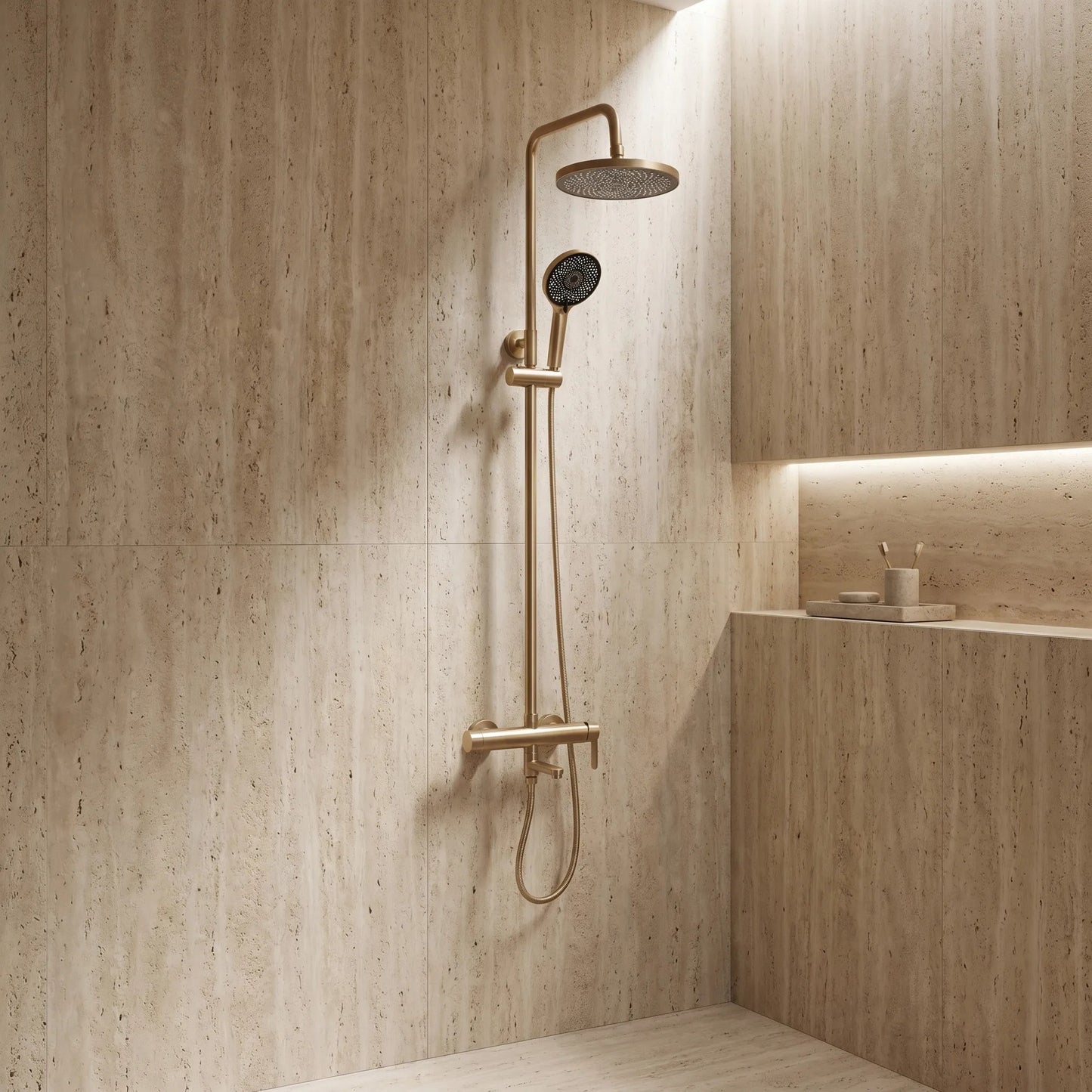 Duschset Rea Arcos brush gold  4