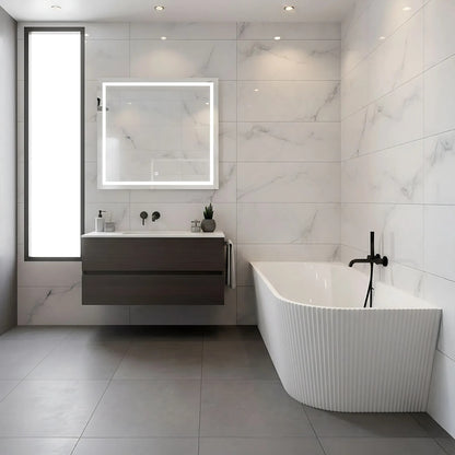 Acryl Eckbadewanne WENUS LEFT 170cm Gebürstete Kupfer Stöpselabdeckung 4