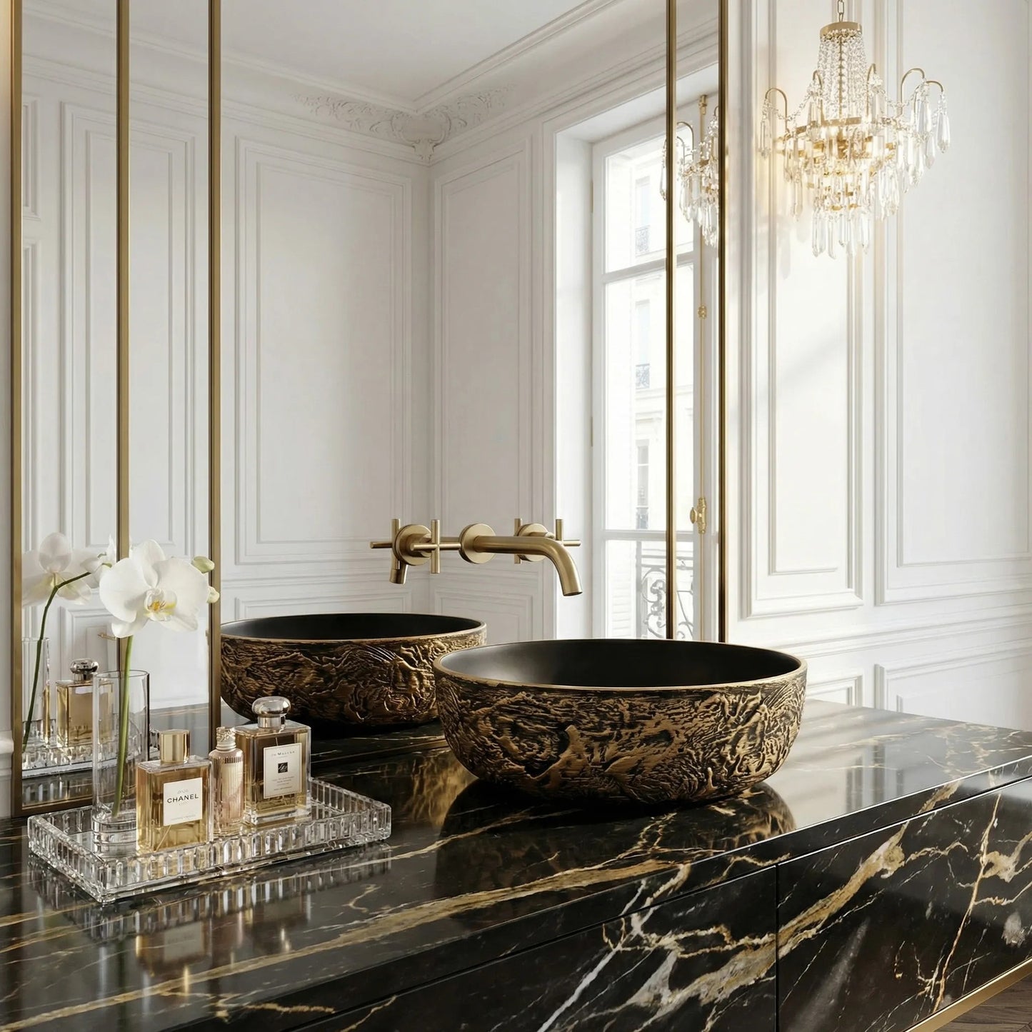 Aufsatzwaschbecken Rea Babilon Gold  4