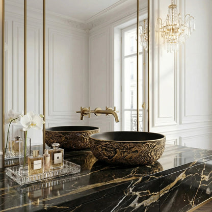 Aufsatzwaschbecken Rea Babilon Gold  4