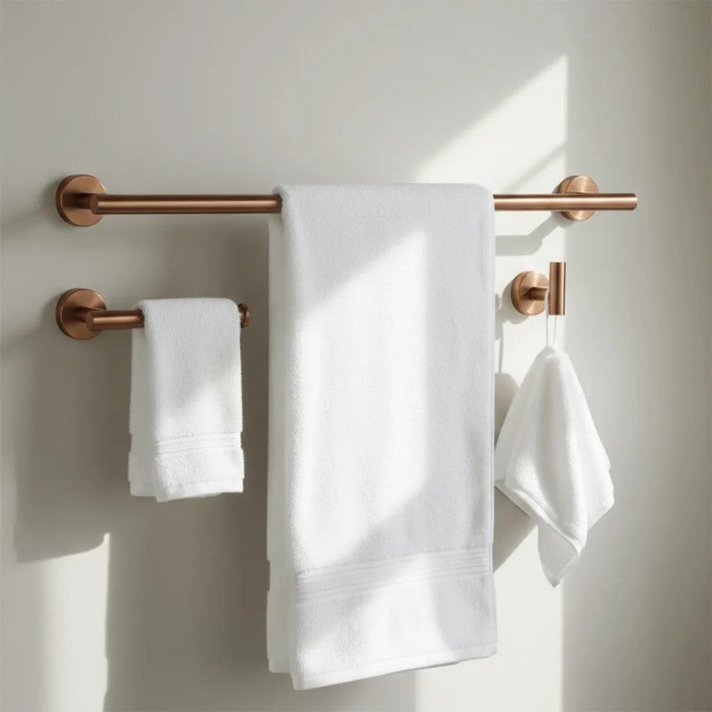 Badezimmer-Accessoire-Set Ari Brush Copper 4-teilig  4