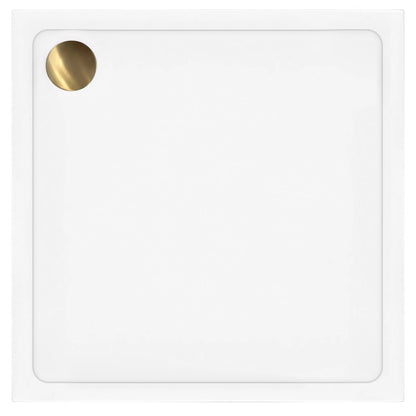Acryl Duschwanne Rea Savoy white 80x80 Gebürstete Kupfer Abdeckung 4