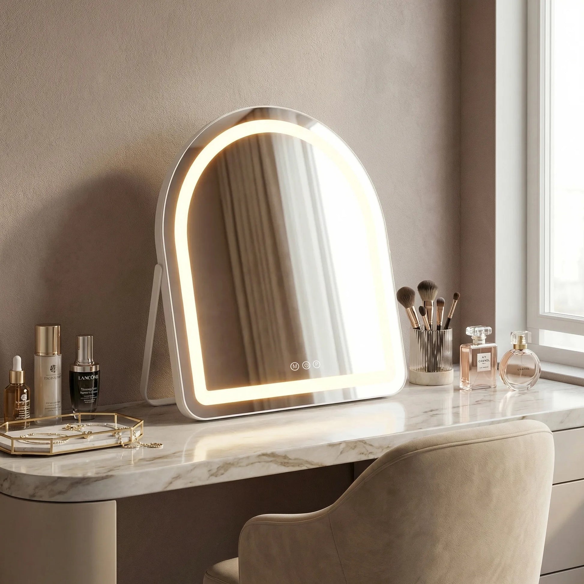 Spiegel LED GLAM White 40x45cm  4