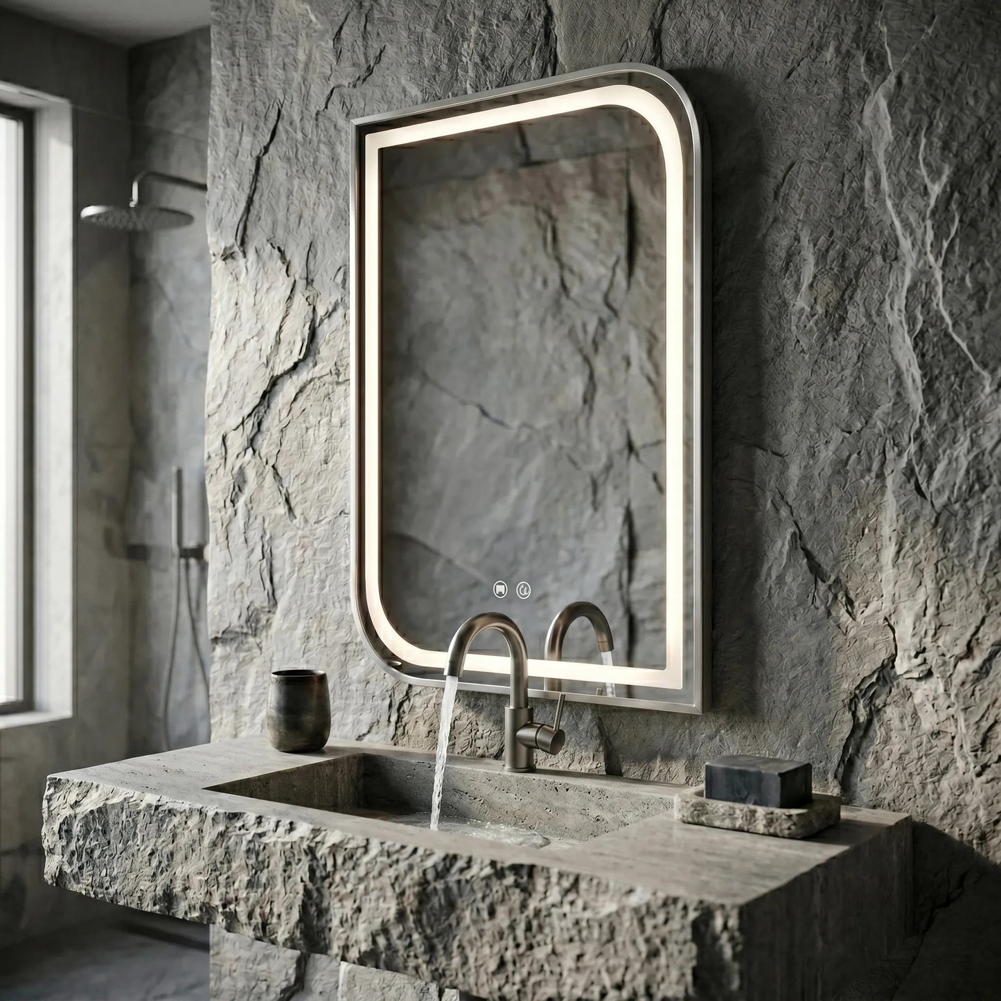 Spiegel LED ZONE 70x50 BRUSH NICKEL  4