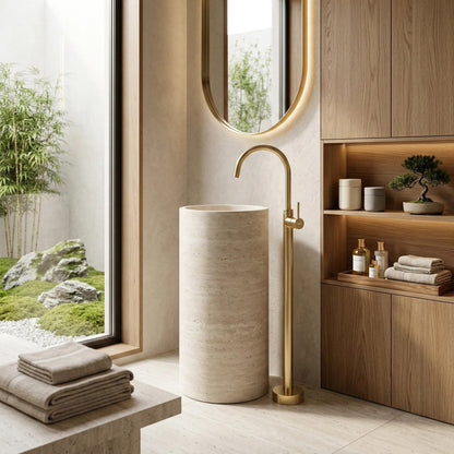 Waschbeckenarmatur freistehend Rea Lungo Gold  4