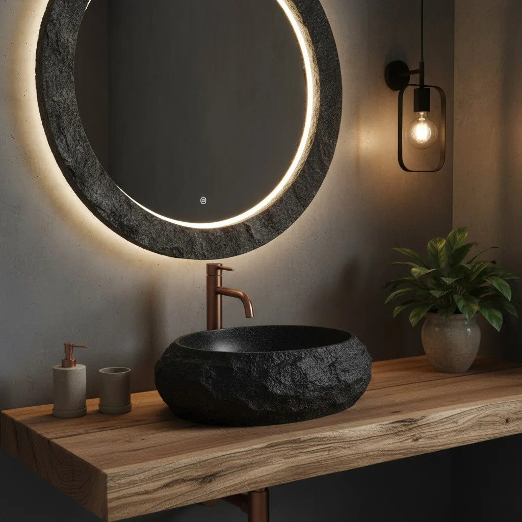 Aufsatzwaschbecken Rea Mika Black  4