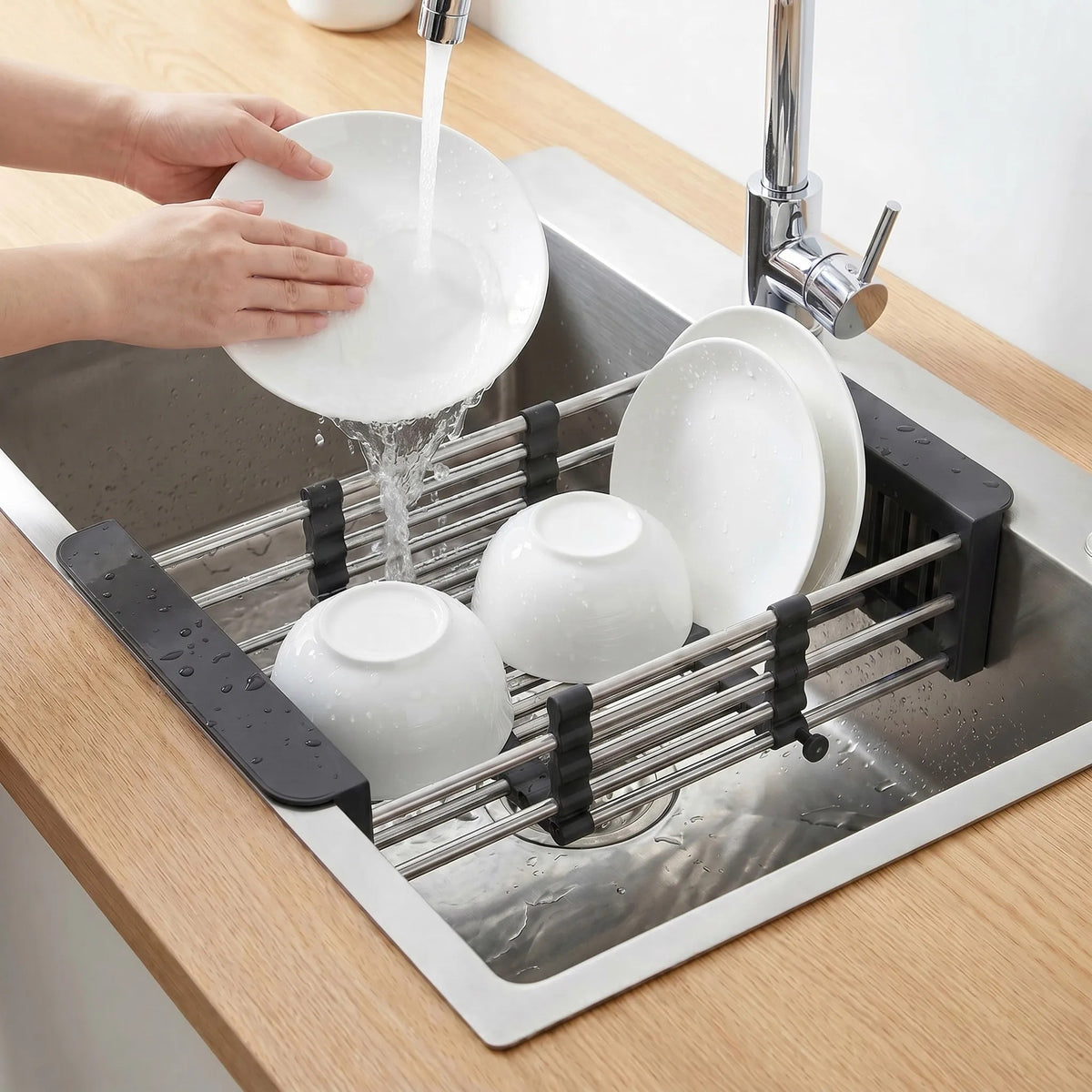 Teleskop-Abtropfständer Für Spüle REA P14487 Black 4