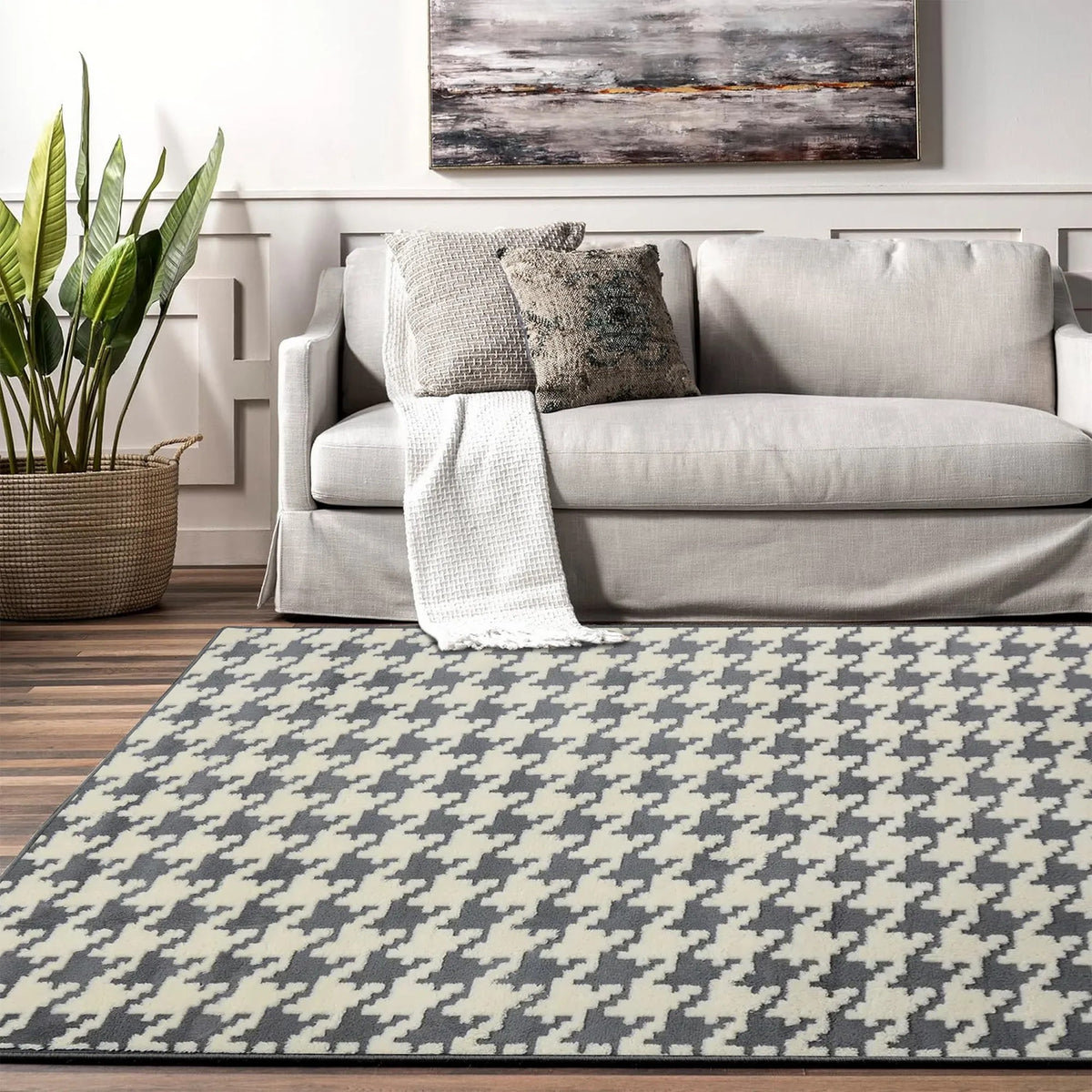 Plüschteppich Clover Pepitka Grey 140 X 200 4