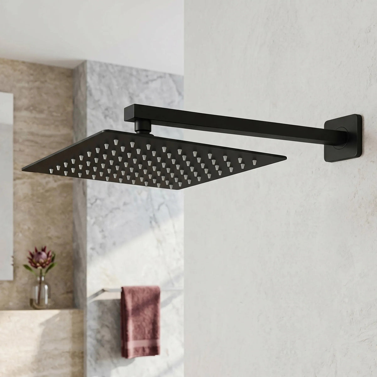 Quadratische Regendusche REA JS-P015B 30cm Black 4