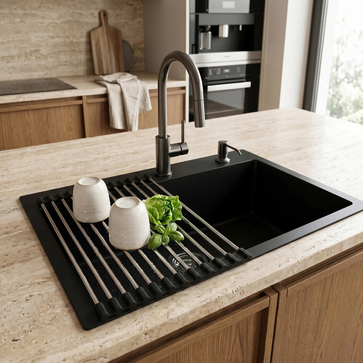 Rollbarer Abtropfständer Für Spüle REA P12298 Black 4