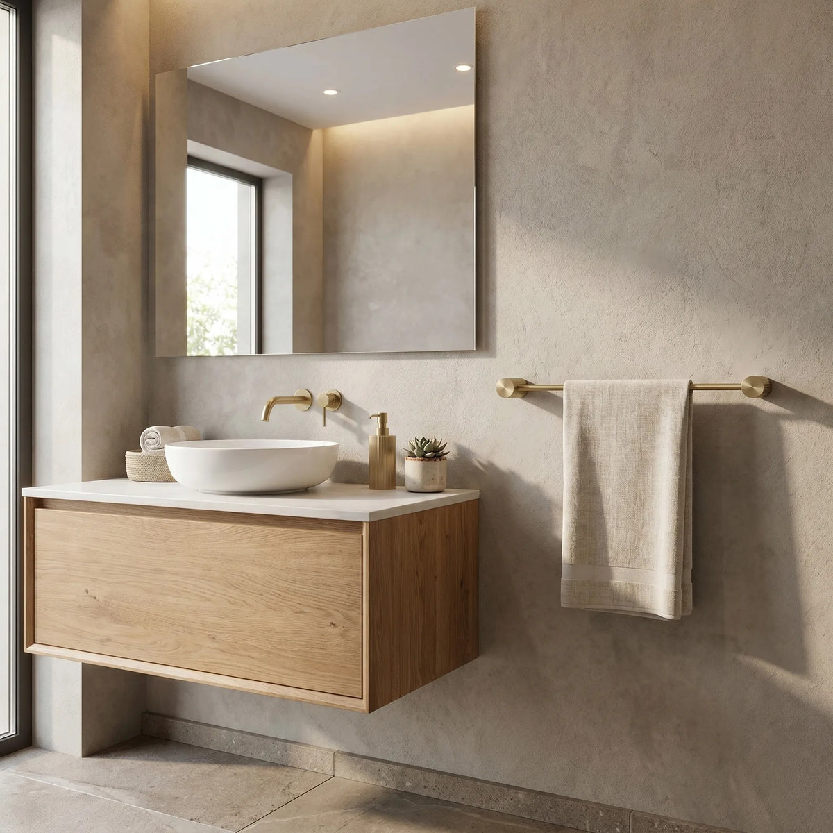 Badezimmer-Aufhänger 64101 SOLO Brush Gold 4
