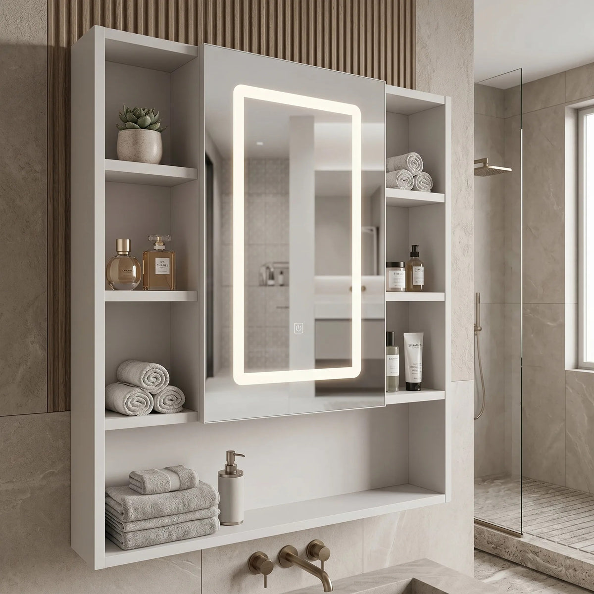 LED-Spiegelschrank Rea Luna 70x80cm 4