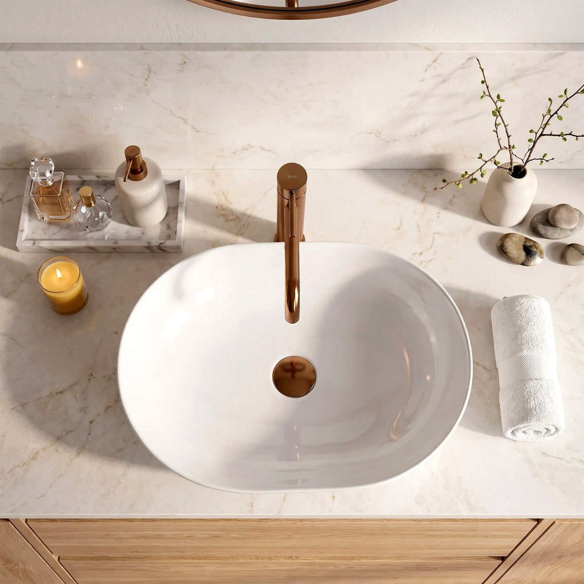 Aufsatzwaschbecken CLEO 50 White – REA 4
