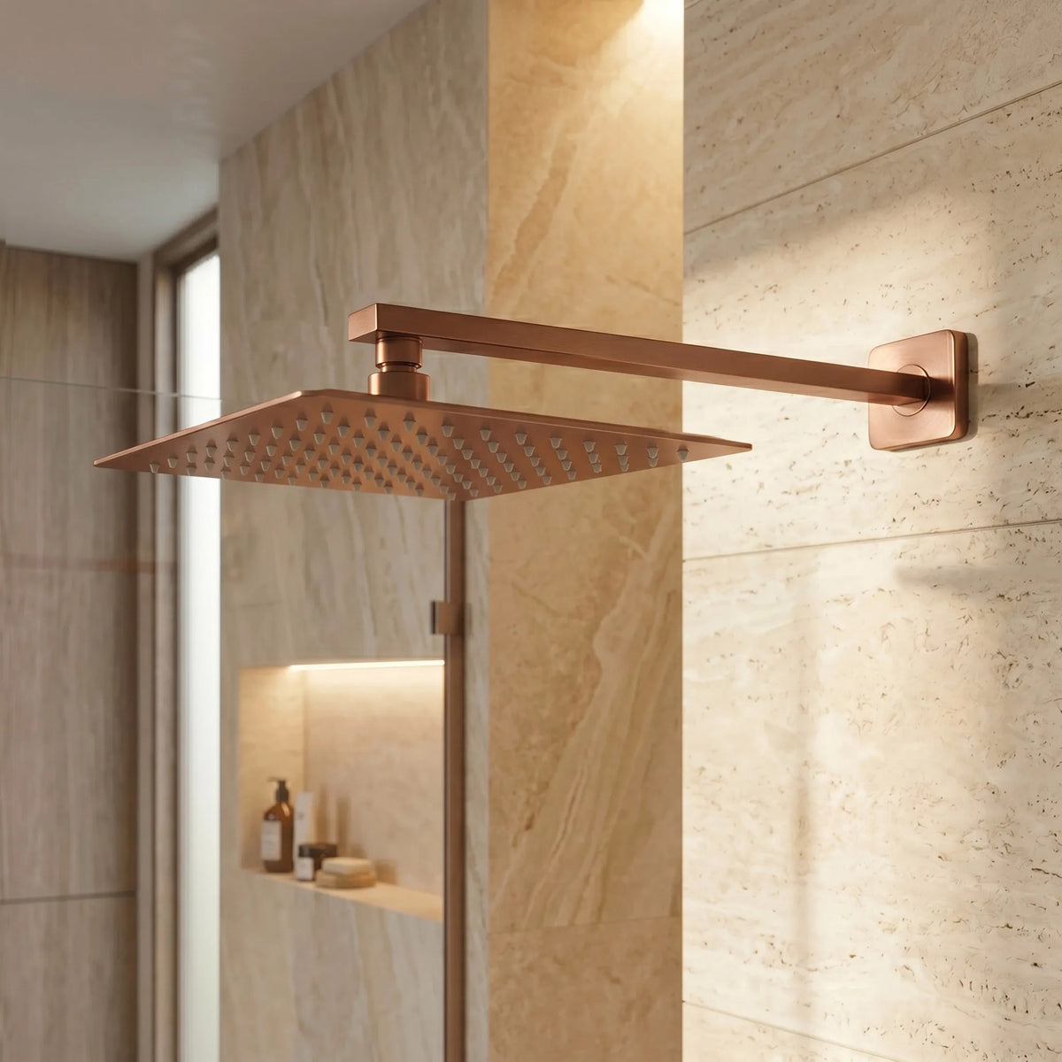 Quadratischer Duscharm REA JS-9022BRG 40cm Brush Copper 4