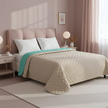 Tagesdecke Inez Beige-mint 200x220 4