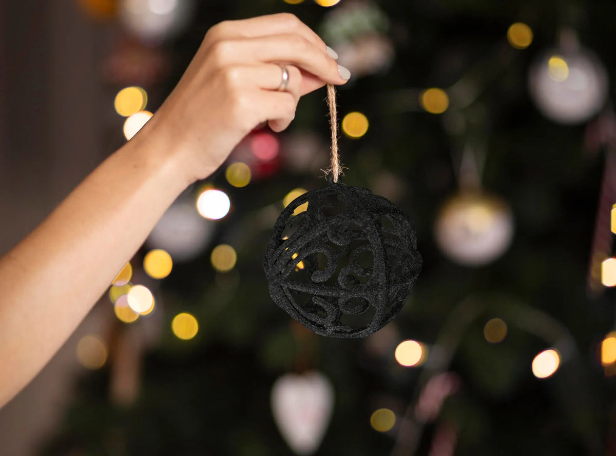 Christbaumkugeln 6 Stück BLACK SET6 KL-21X25 4
