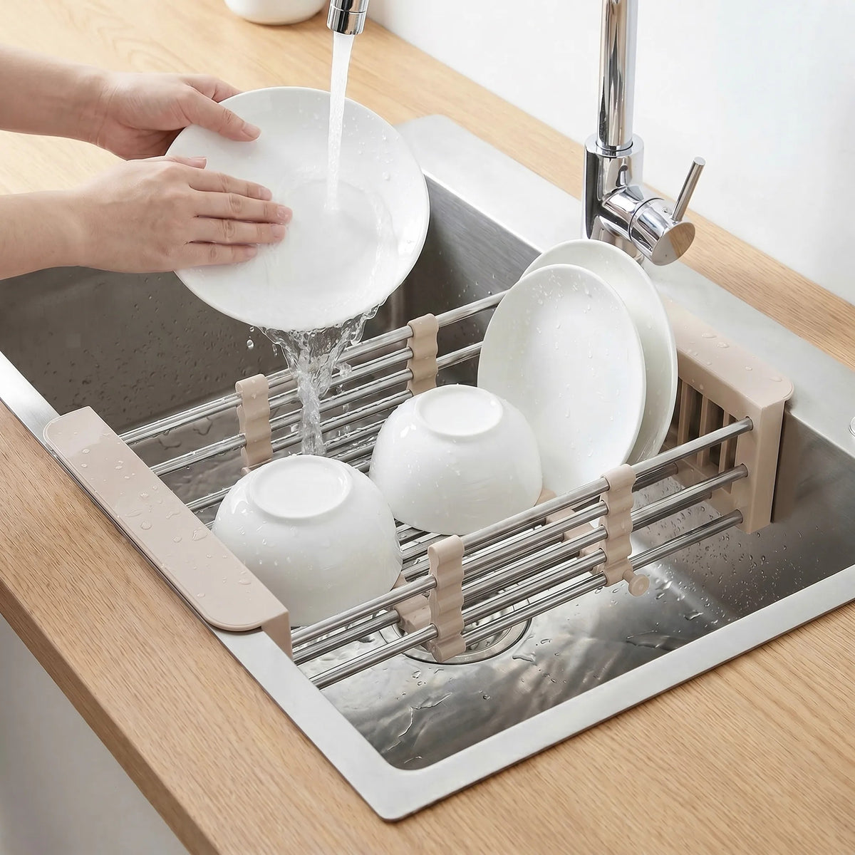 Teleskop-Abtropfständer Für Spüle REA P14487B Beige 4