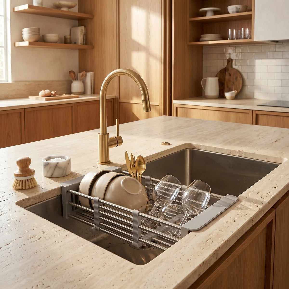 Teleskop-Abtropfständer Für Spüle REA P14487A Grey 4