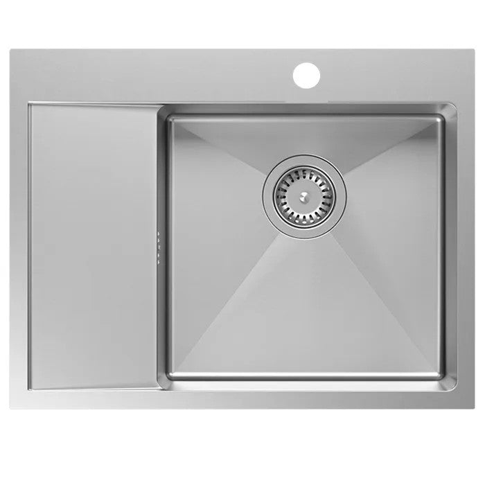 Edelstahlspüle RUSSEL 116 BRUSH NICKEL Linke Kammer 4