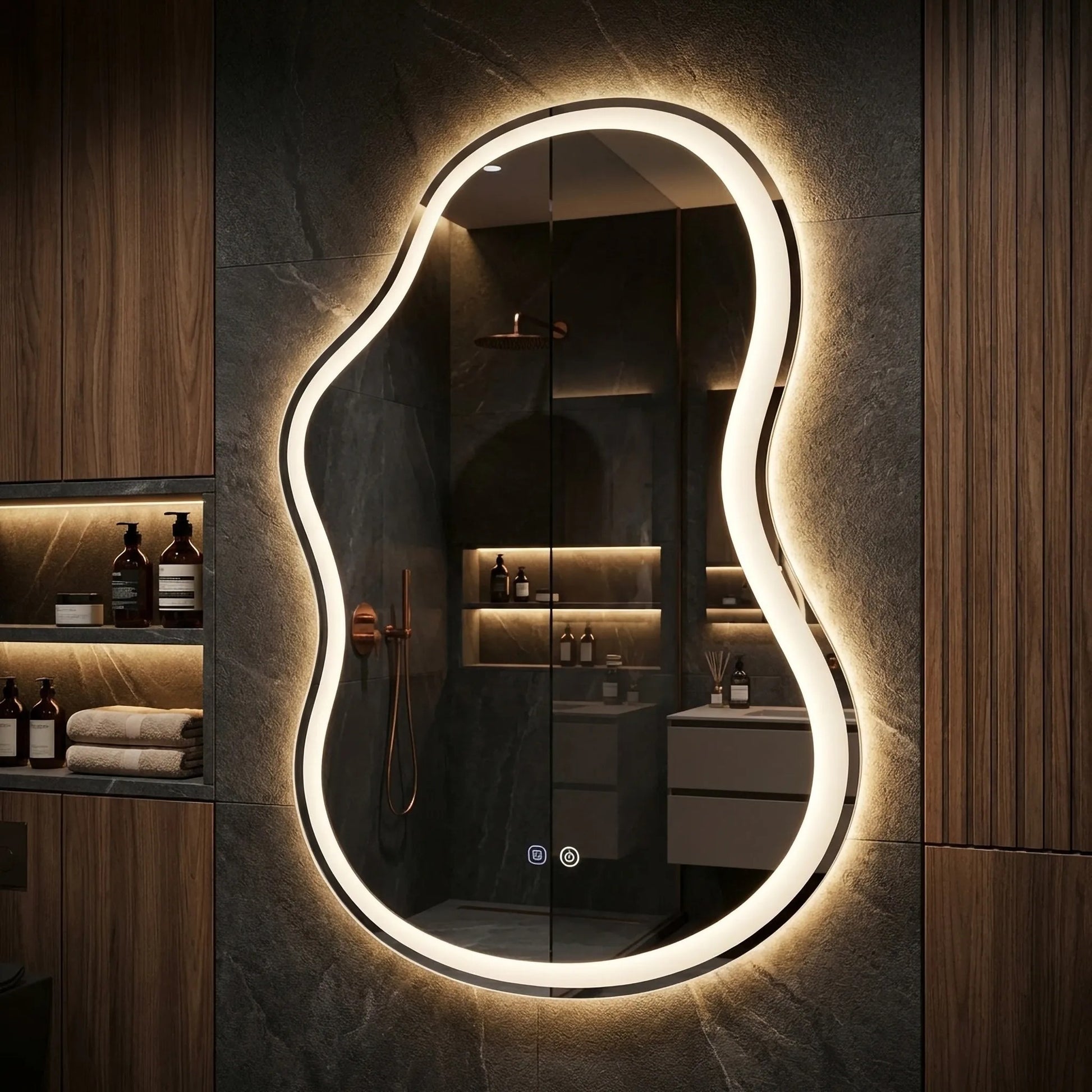 Spiegel LED UNO DOUBLE 80x55 cm  4