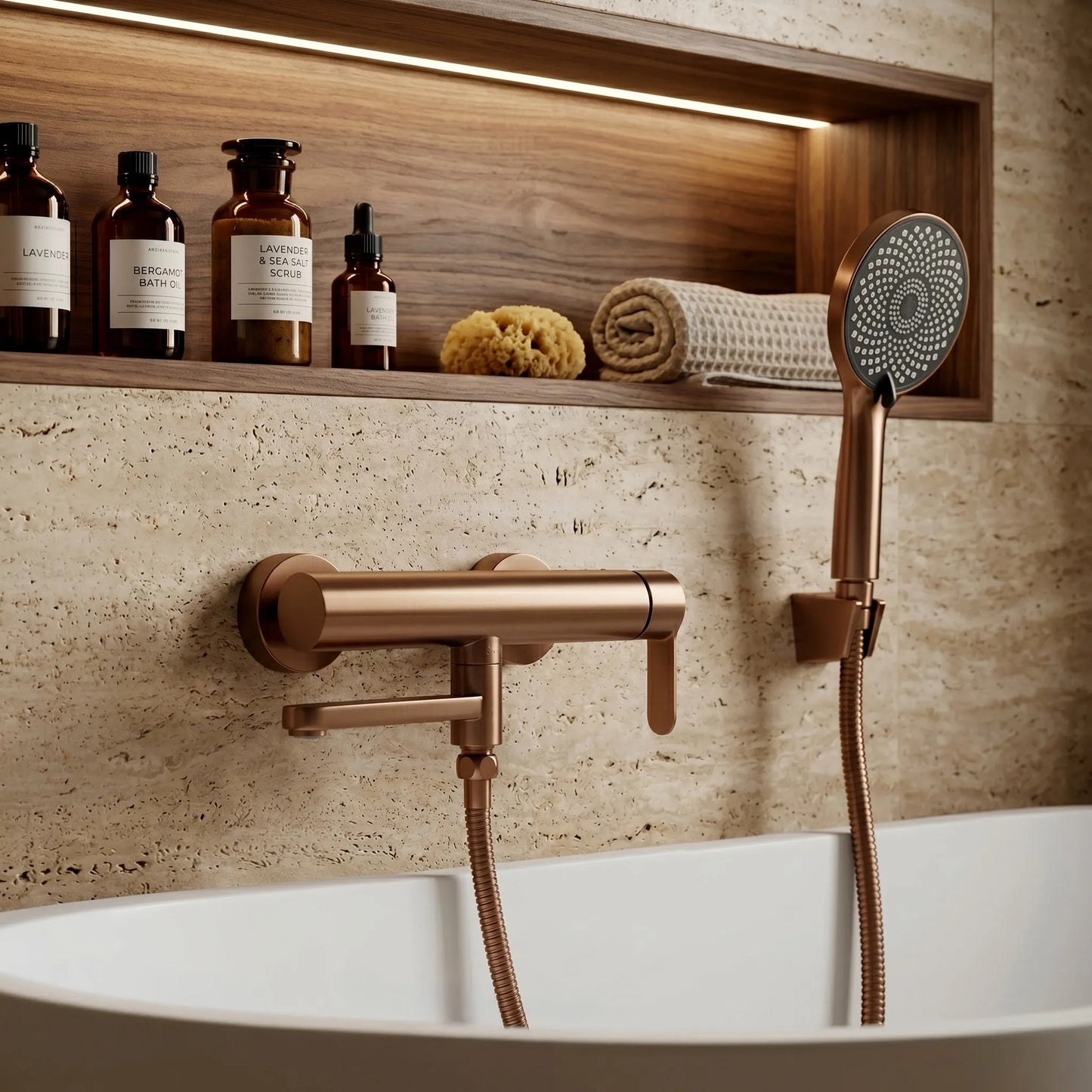 Wannenarmatur Rea Arcos Brushed Copper  4