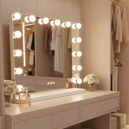 Spiegel LED HOLLYWOOD White  4