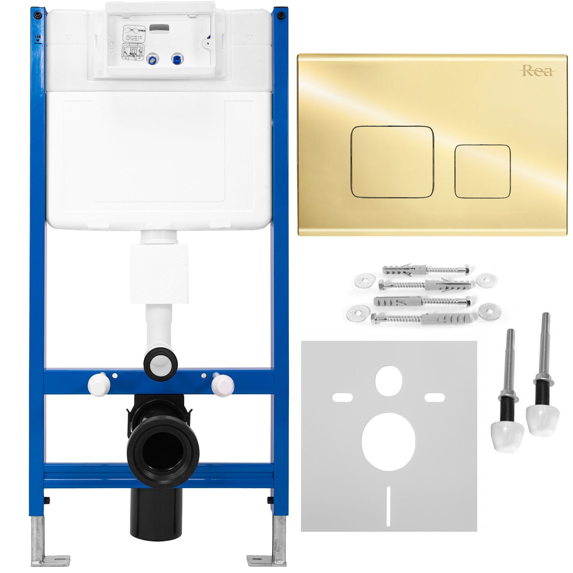 Vorwandelement mit Knopf F Gold 1