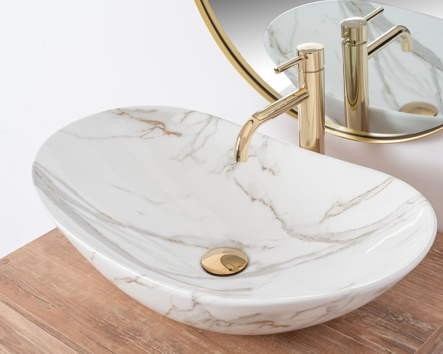 Aufsatzwaschbecken Rea Royal Shiny Aiax Marmor 3