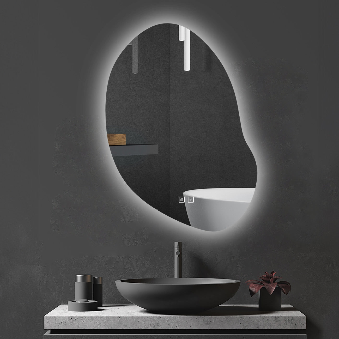 Spiegel LED 80x60cm CLOUD C  3