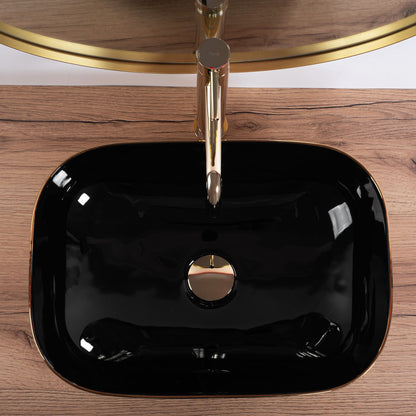 Aufsatzwaschbecken Rea Belinda BLACK GOLD BRUSH 5