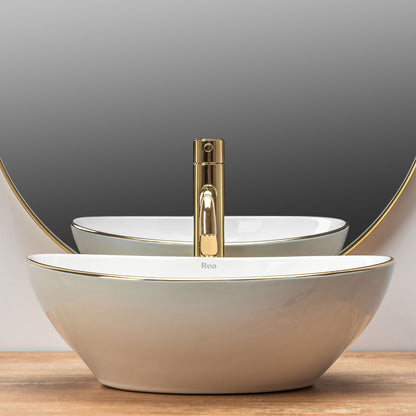 Aufsatzwaschbecken Rea Sofia Gold Edge 5