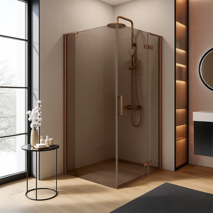 Duschkabine REA Hugo 100x80 Copper Brush  2